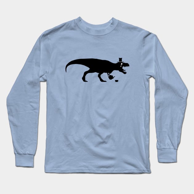 Tea-Rex Long Sleeve T-Shirt by Bomdesignz